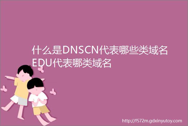 什么是DNSCN代表哪些类域名EDU代表哪类域名