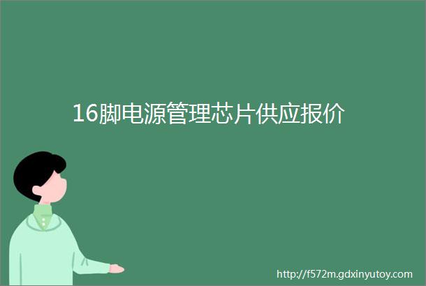 16脚电源管理芯片供应报价