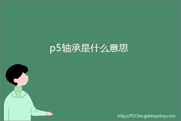 p5轴承是什么意思