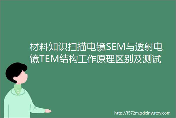 材料知识扫描电镜SEM与透射电镜TEM结构工作原理区别及测试中的一些常见问题