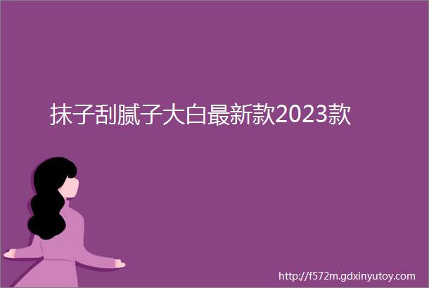 抹子刮腻子大白最新款2023款