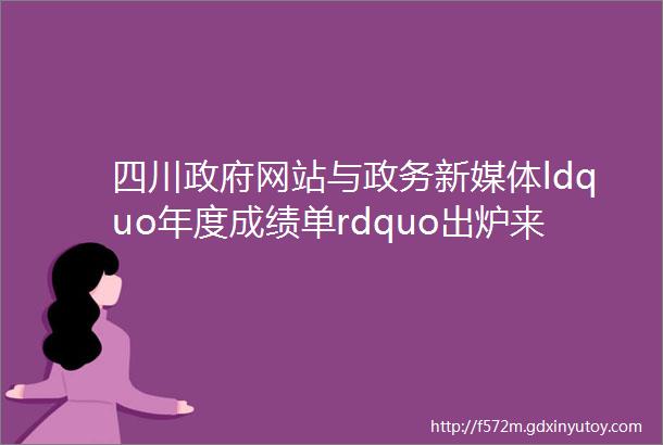 四川政府网站与政务新媒体ldquo年度成绩单rdquo出炉来看看泸州排第几