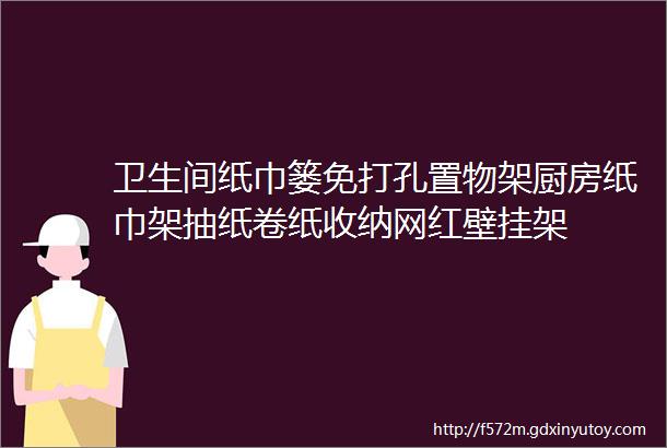 卫生间纸巾篓免打孔置物架厨房纸巾架抽纸卷纸收纳网红壁挂架