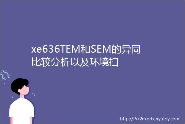 xe636TEM和SEM的异同比较分析以及环境扫